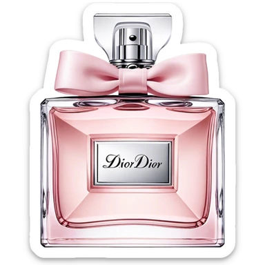 Dior miss dior eau de parfum, bow bottle, light pink sticker