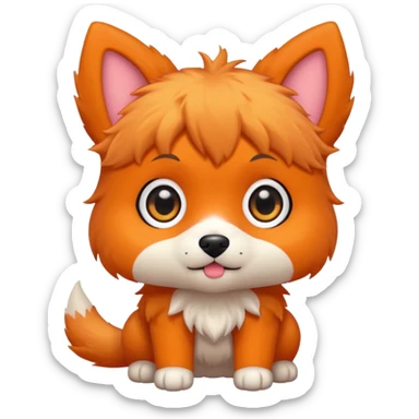 Colorful fakeamon doggie chibi sticker
