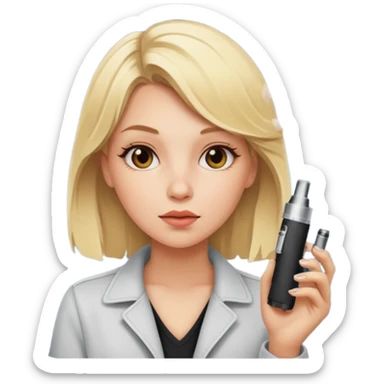Blonde girl vaping  sticker