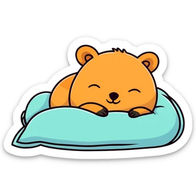 quokka sleeping sticker