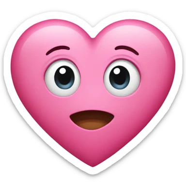 A pink heart  sticker