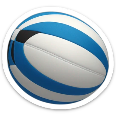 Ballon de rugby bleu sticker