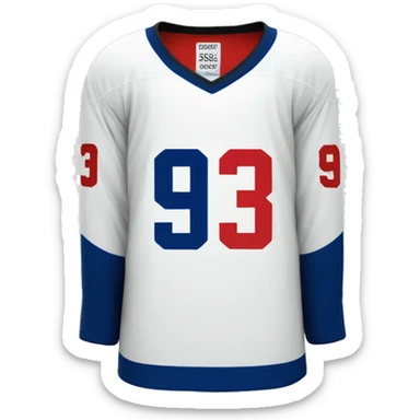 hockey Jersey withnumber 93 back sticker