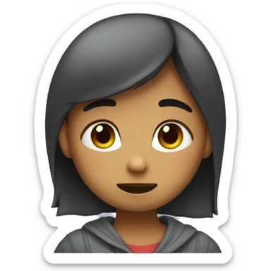 girl saying sorry Ammuu with hug  sticker