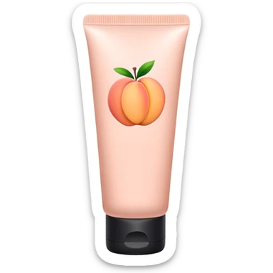 solid color light pinkish peach plain skincare tube sticker