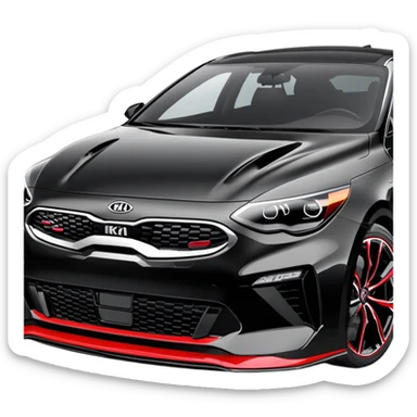 Black Kia Proceed GT Wagen 2021  with red bumper lip  sticker