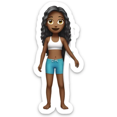 girl with a surfboard sticker