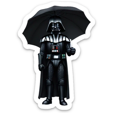 Darth Vader holding a parasol sticker