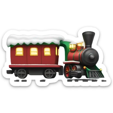 Christmas train sticker