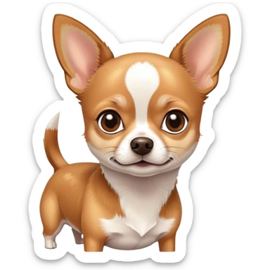 Toffe brown and white chihuahua sticker
