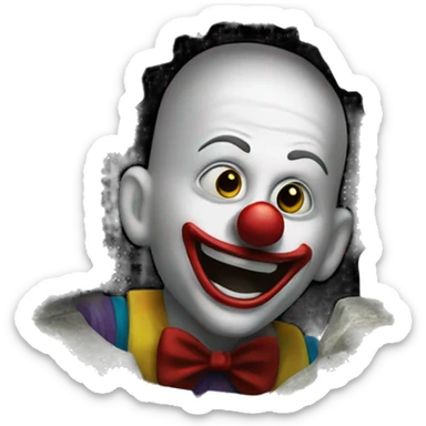 A clown in a sewer sticker