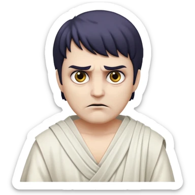 evil man with greek toga sticker