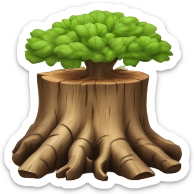 brain tree stump sticker