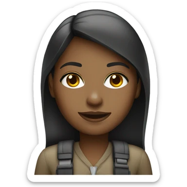 Girl support operator sticker