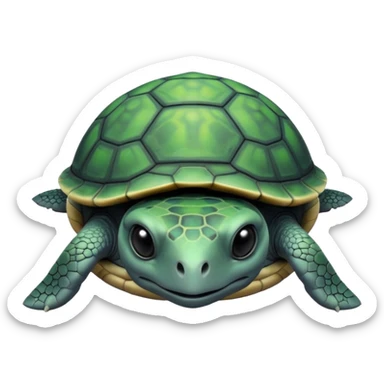 alien turtle but gray and not realistic normal like this 🐢 sticker