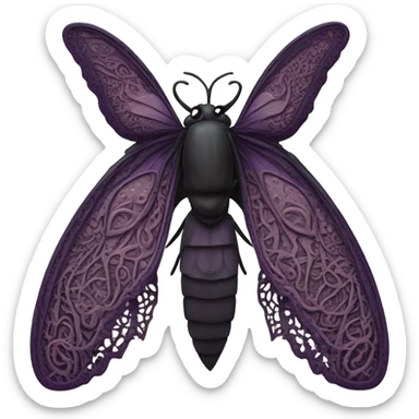 Gothic moth sticker