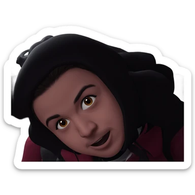 young girl in solitude sticker