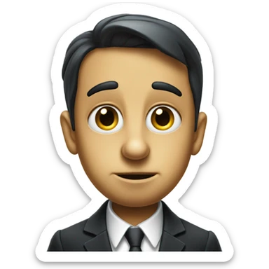 Pinocchio in a suit after lying sticker