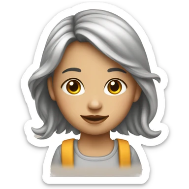 Un fille qui fait de la peinture avec des taches sticker