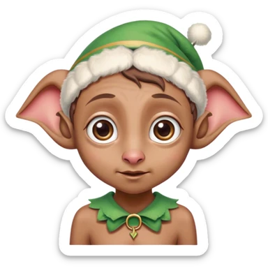 Dobby the elf cute with bows sticker