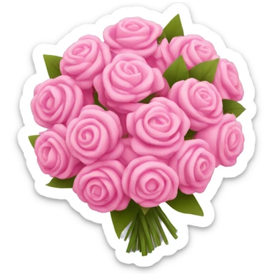 pink bouquet sticker