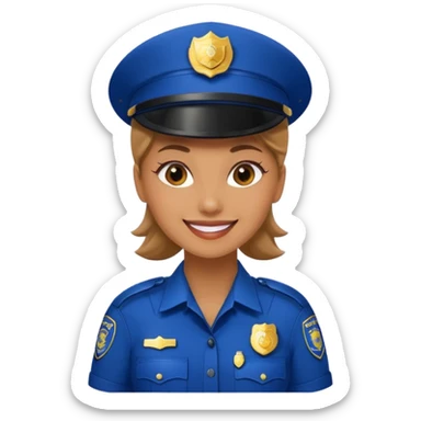 Flirty police sticker