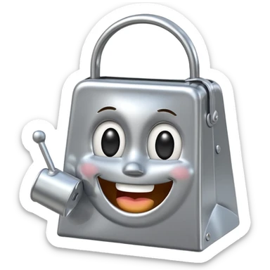 cowbell with smiling face sticker
