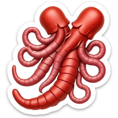 Bloody pile of intestines and organs sticker
