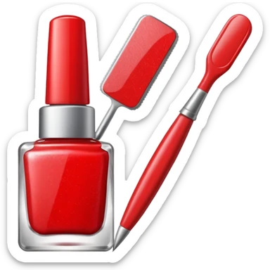 Create an icon with tools used by manicurists sticker