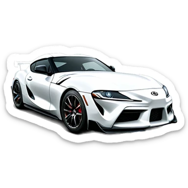 Toyota supra white sticker