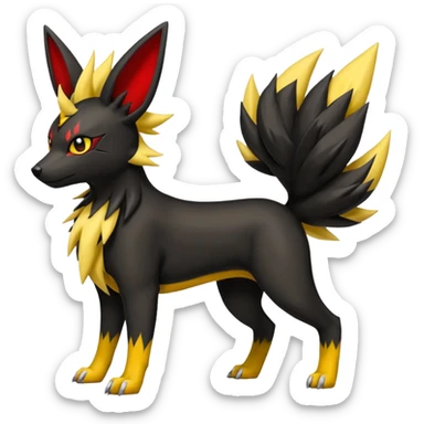 Umbreon-Houndoom-Jolteon-Fakemon-hybrid -fusion- full body sticker