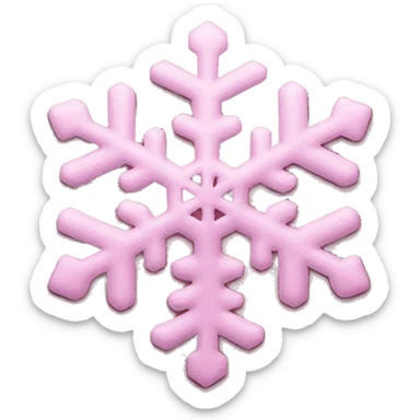 Pink snowflake sticker