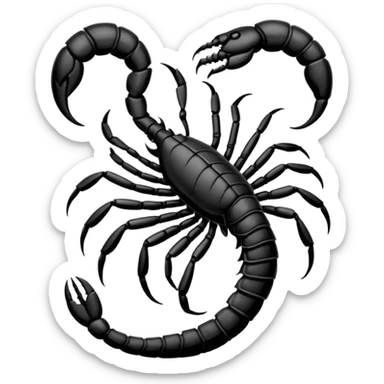 Scorpion Tattoo on the back sticker