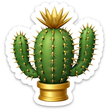 golf trophy shaped like cactus sticker