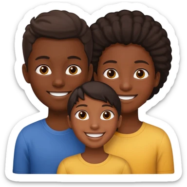 A black girl in the middle of 2 white boys sticker