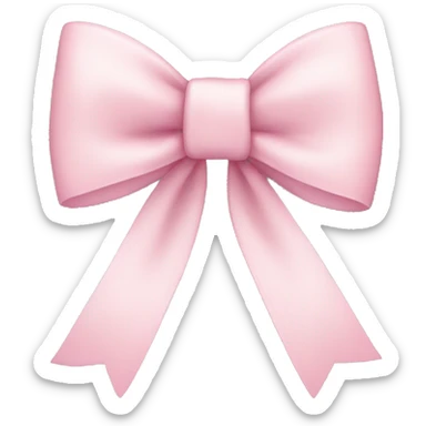 cute light pink bow sticker