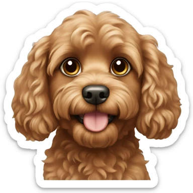 Light brown Cavoodle dog  sticker