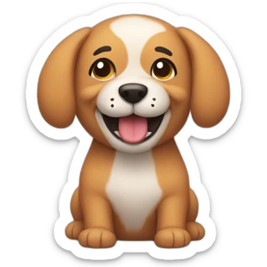 stuffed dog who is smiling sticker