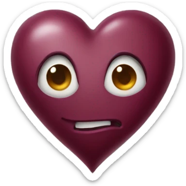 Bordeaux heart sticker