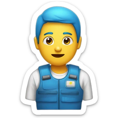 Un emoji qui pleure en faisant un doigt donneur sticker