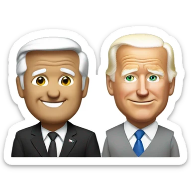 Donald Trump and Joe biden sticker