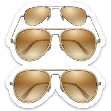 aviator sunglasses with light beige frame sticker