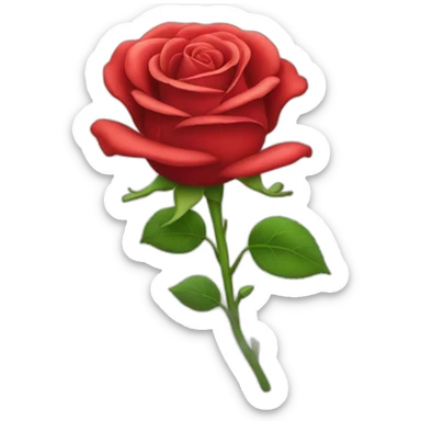Red rose Flower sticker