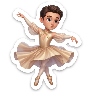 bella dancer man sticker