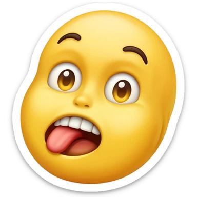 a emoji chocking itself sticker