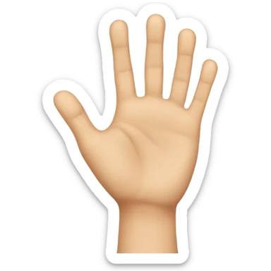 Two hands Nicely Done high five with very short finger length sticker