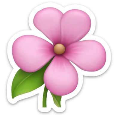 Pink flower sticker