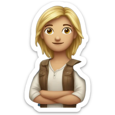 Un personnage de fée avec ses ailes sticker