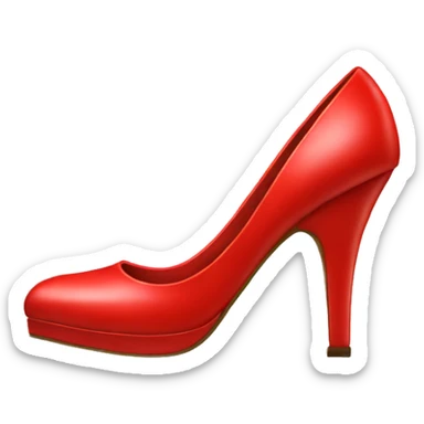 Red high heel shoes sticker