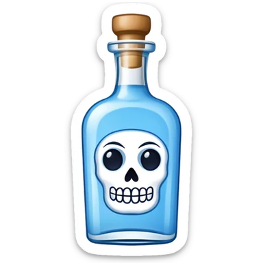 blue and white tequila bottle sticker